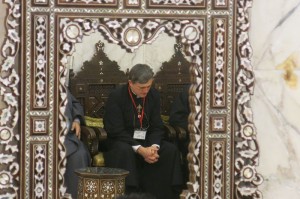 Father Dave in the Ommayad Mosque in Damascus