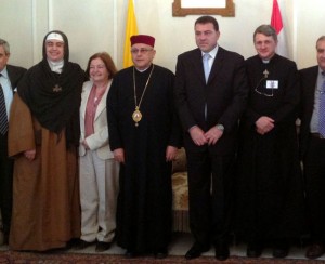 with Archbishop Darwish in Lebanon in April 2013