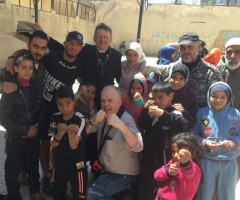 Boxing with the kids of Yarmouk