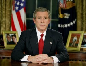 Mission accomplished ... George Bush announces war in Iraw